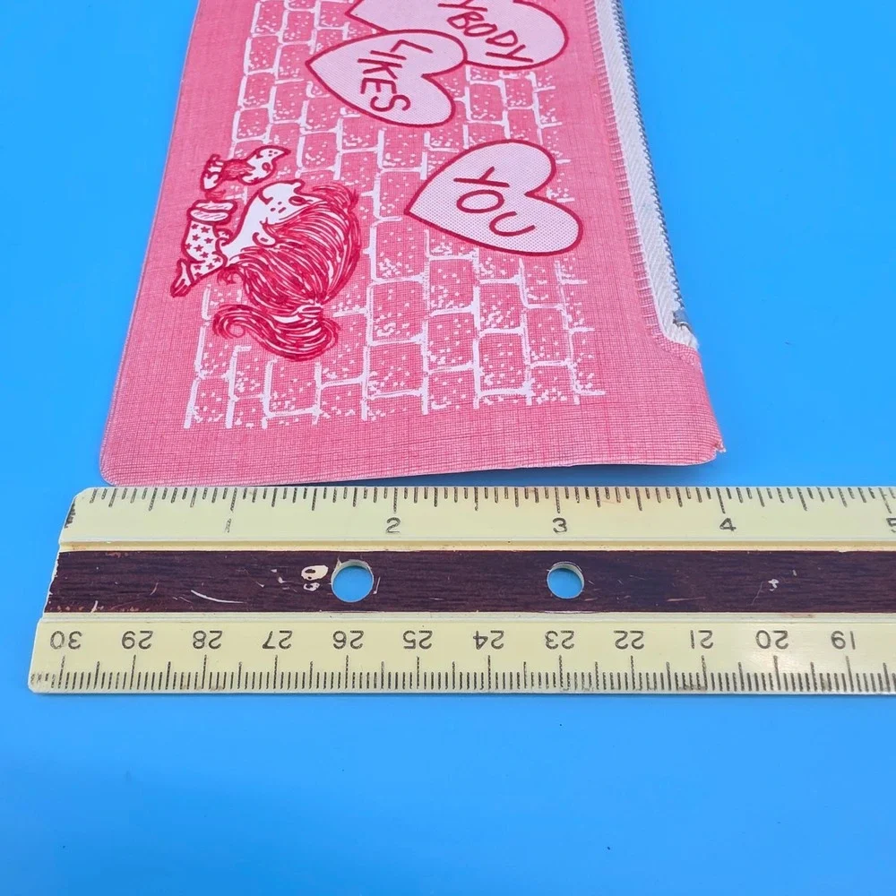 Vintage Empire Pencil Co Vinyl Zipper Pouch Everybody Likes You Made in USA 1970